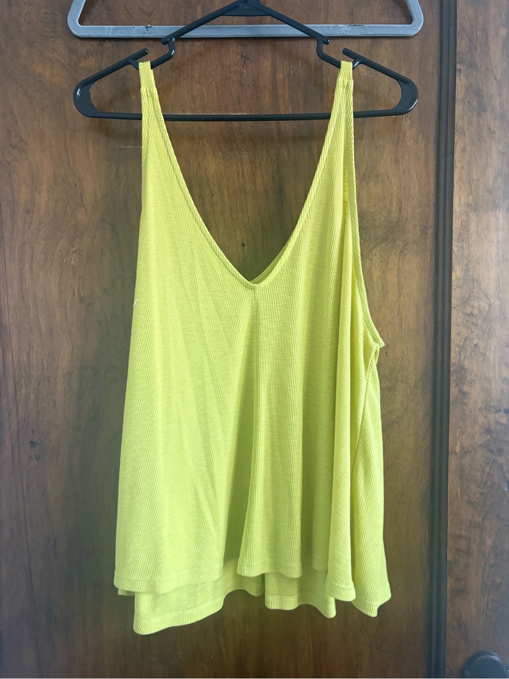 Free People Lime Green V-Neck Flowy Tank